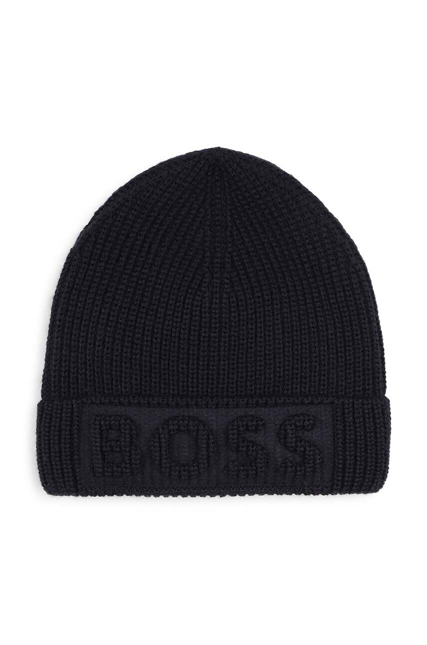 BOSS caciula din lana pentru copii culoarea albastru marin, J51565