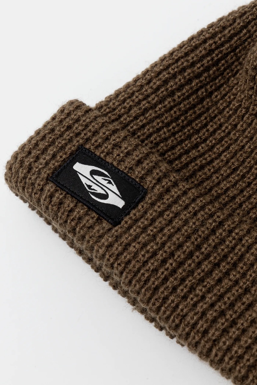 Детская шапка Quiksilver TOFINO BEANIE цвет зелёный из толстого трикотажа EQBHA03079 Детская шапка Quiksilver TOFINO BEANIE цвет зелёный из толстого трикотажа EQBHA03079