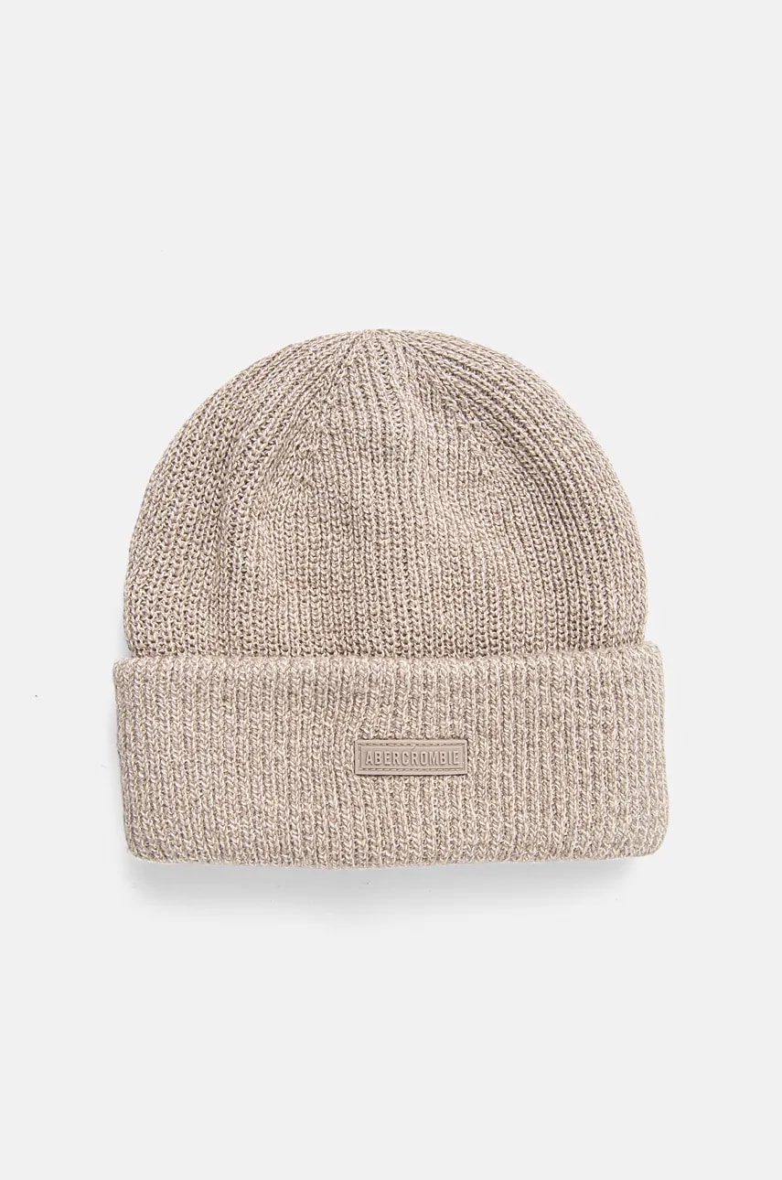 Abercrombie & Fitch caciula copii culoarea bej, din tricot gros, KI212-4070