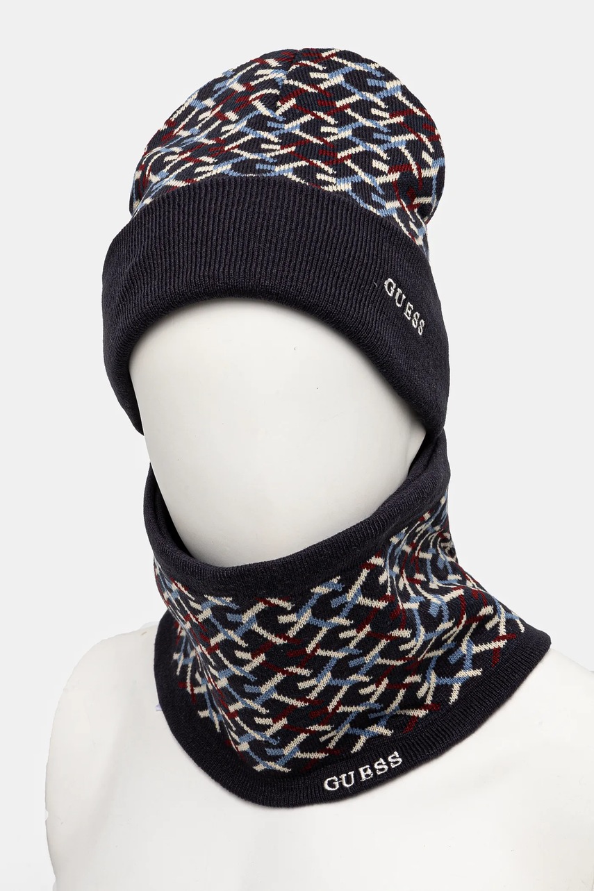 Дитяча шапка і снуд Guess колір синій L4BZ02 Z2QP0