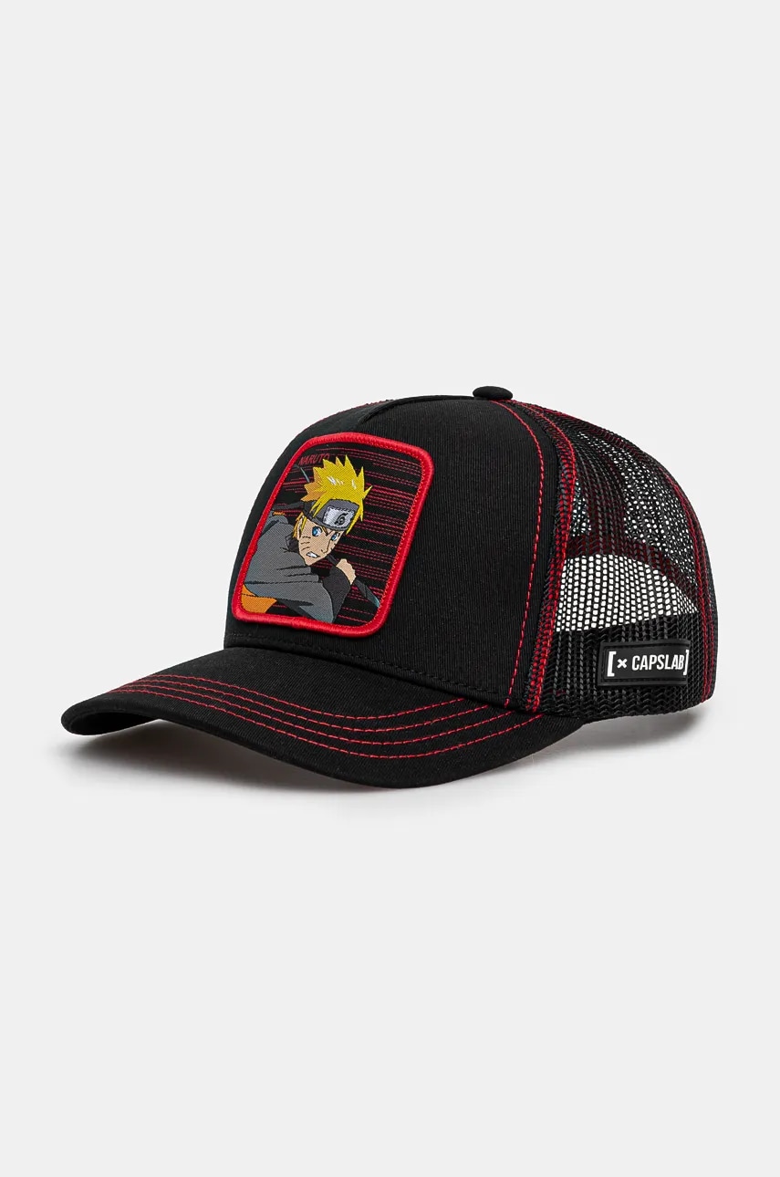 Capslab șapcă de baseball pentru copii Naruto Capslab Trucker culoarea negru, cu imprimeu, CL.NS.3.NAR2 Capslab șapcă de baseball pentru copii Naruto Capslab Trucker culoarea negru, cu imprimeu, CL.NS.3.NAR2