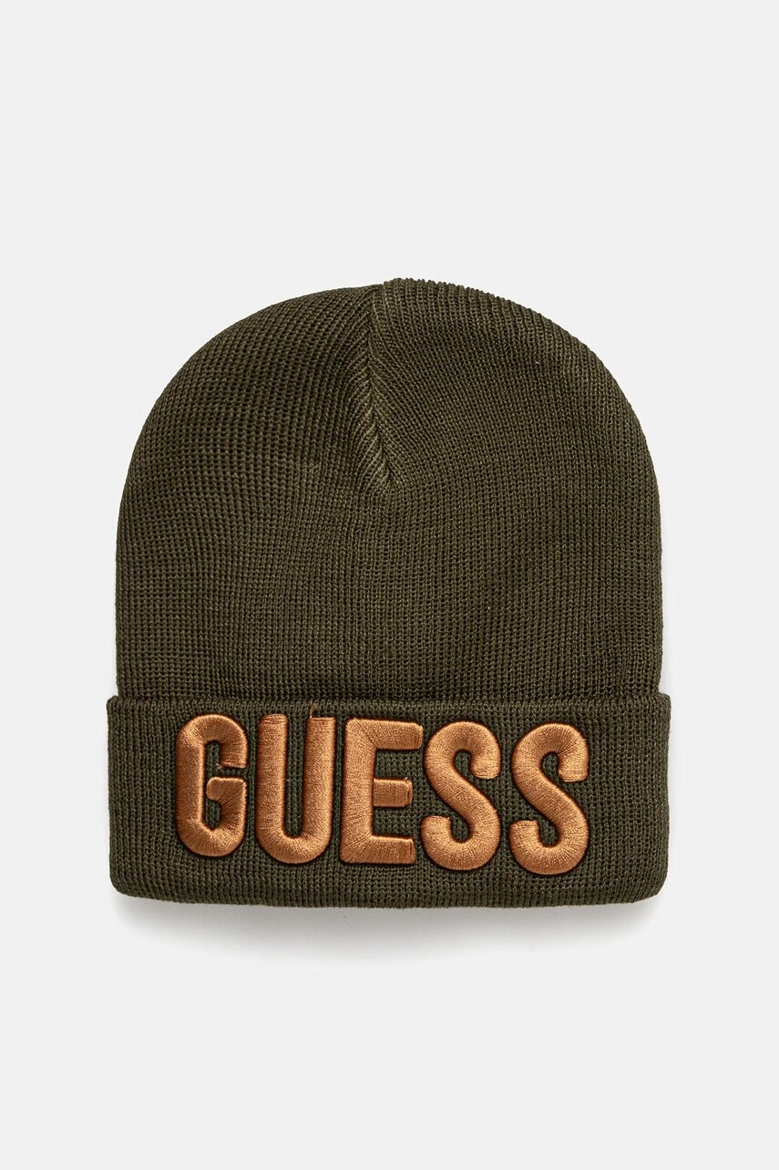 Levně Dětská čepice Guess zelená barva, z husté pleteniny, I0BZ02 Z2QO0