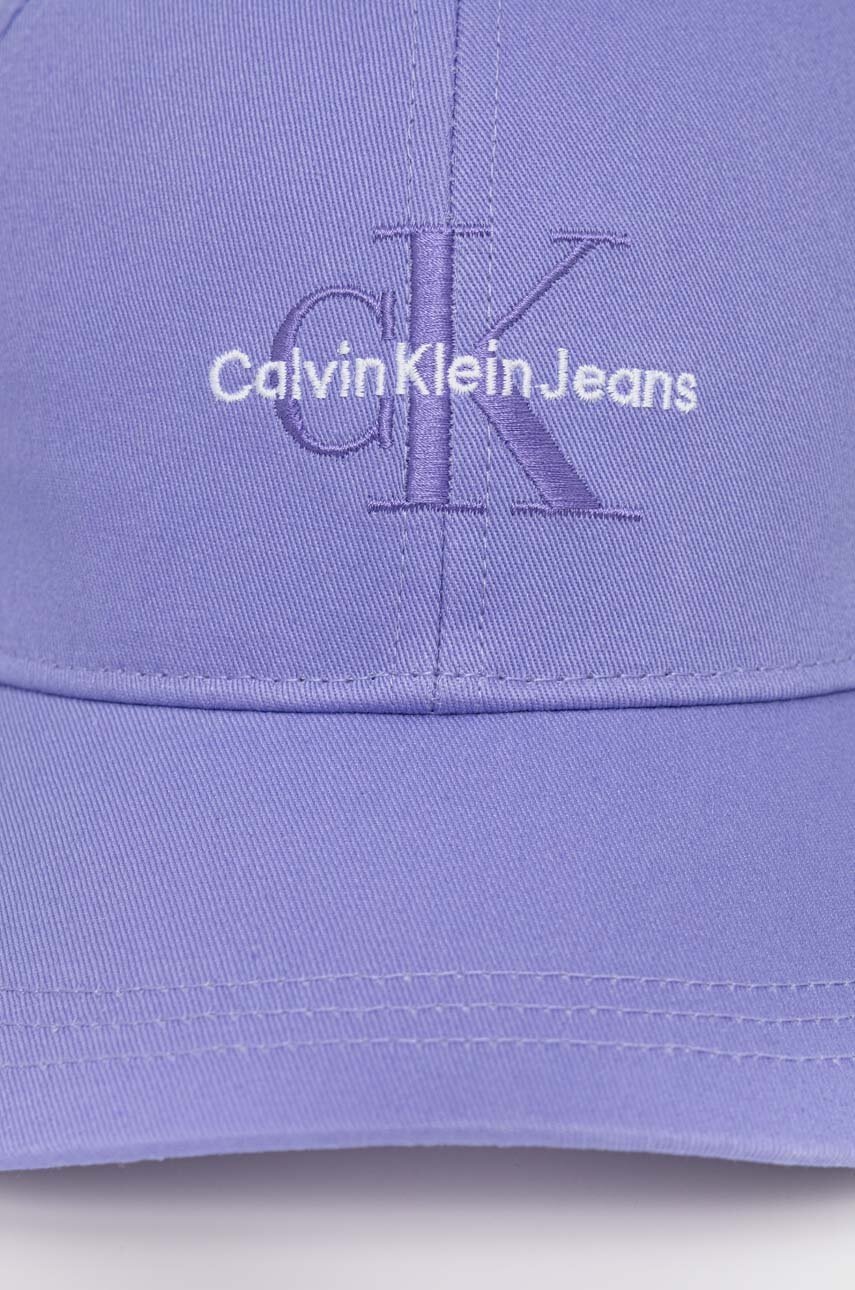 Βαμβακερό καπέλο του μπέιζμπολ Calvin Klein Jeans φωτογραφία