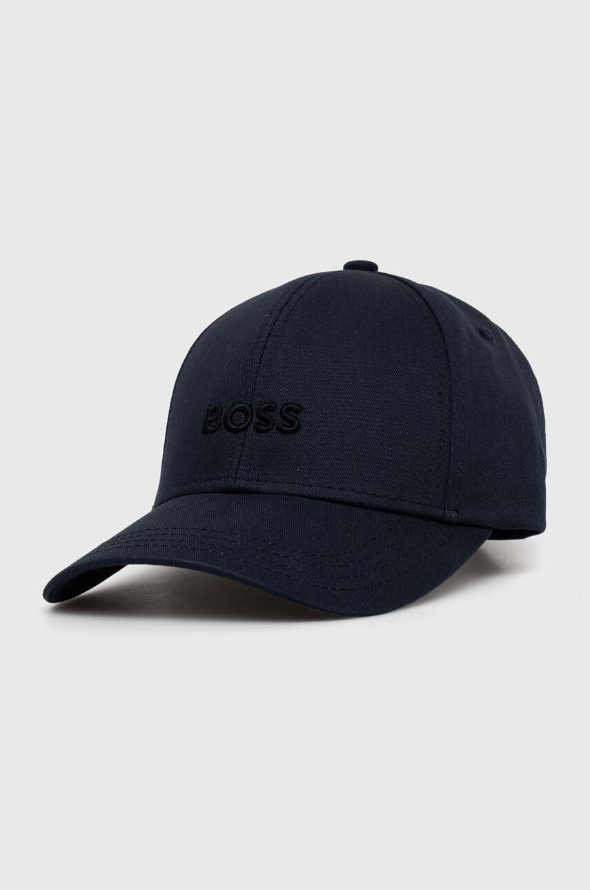 BOSS șapcă de baseball din bumbac culoarea albastru marin, cu imprimeu, 50519889