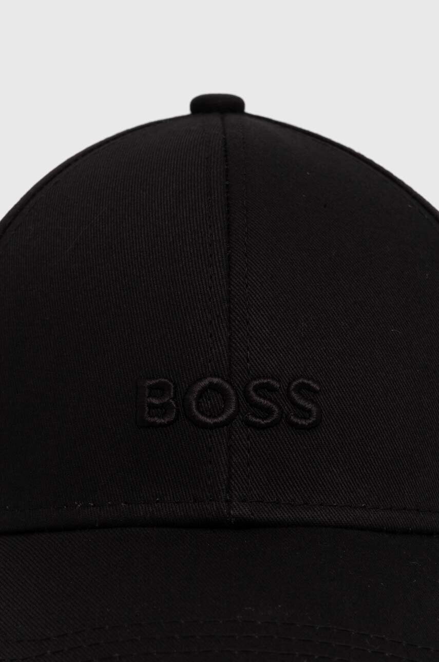 Βαμβακερό καπέλο του μπέιζμπολ BOSS χρώμα: μαύρο, 50519889 φωτογραφία