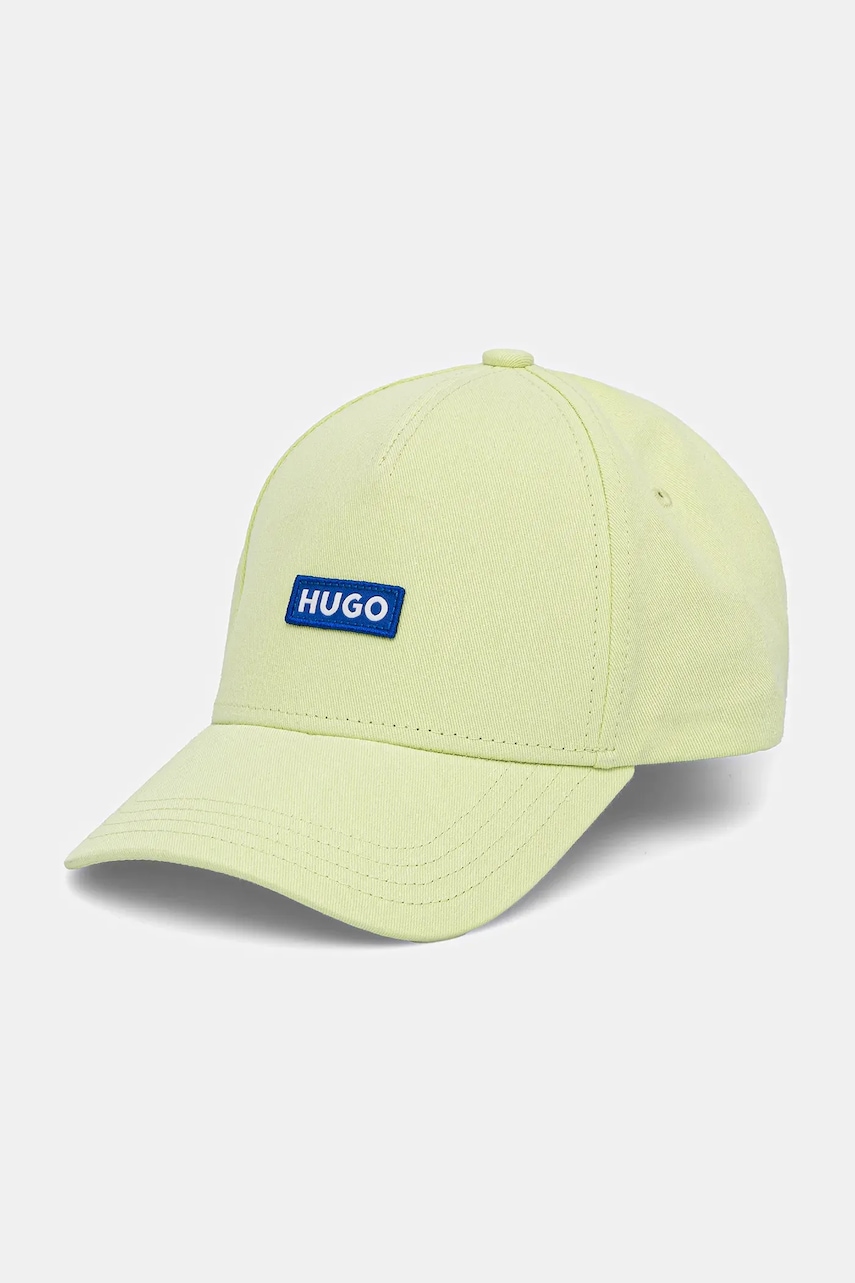 Hugo Blue șapcă de baseball din bumbac culoarea negru, cu imprimeu, 50522023