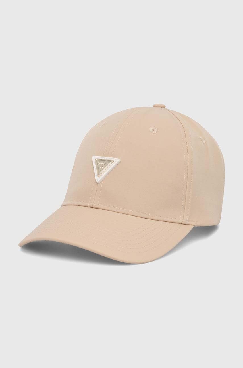 

Шапка с козирка Guess NOMIE в бежово с апликация V4YZ01 WG982, Бежов