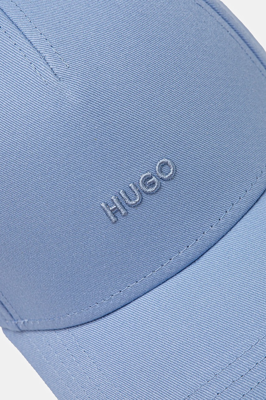 Хлопковая кепка HUGO цвет бежевый с аппликацией 50519255 Хлопковая кепка HUGO цвет бежевый с аппликацией 50519255