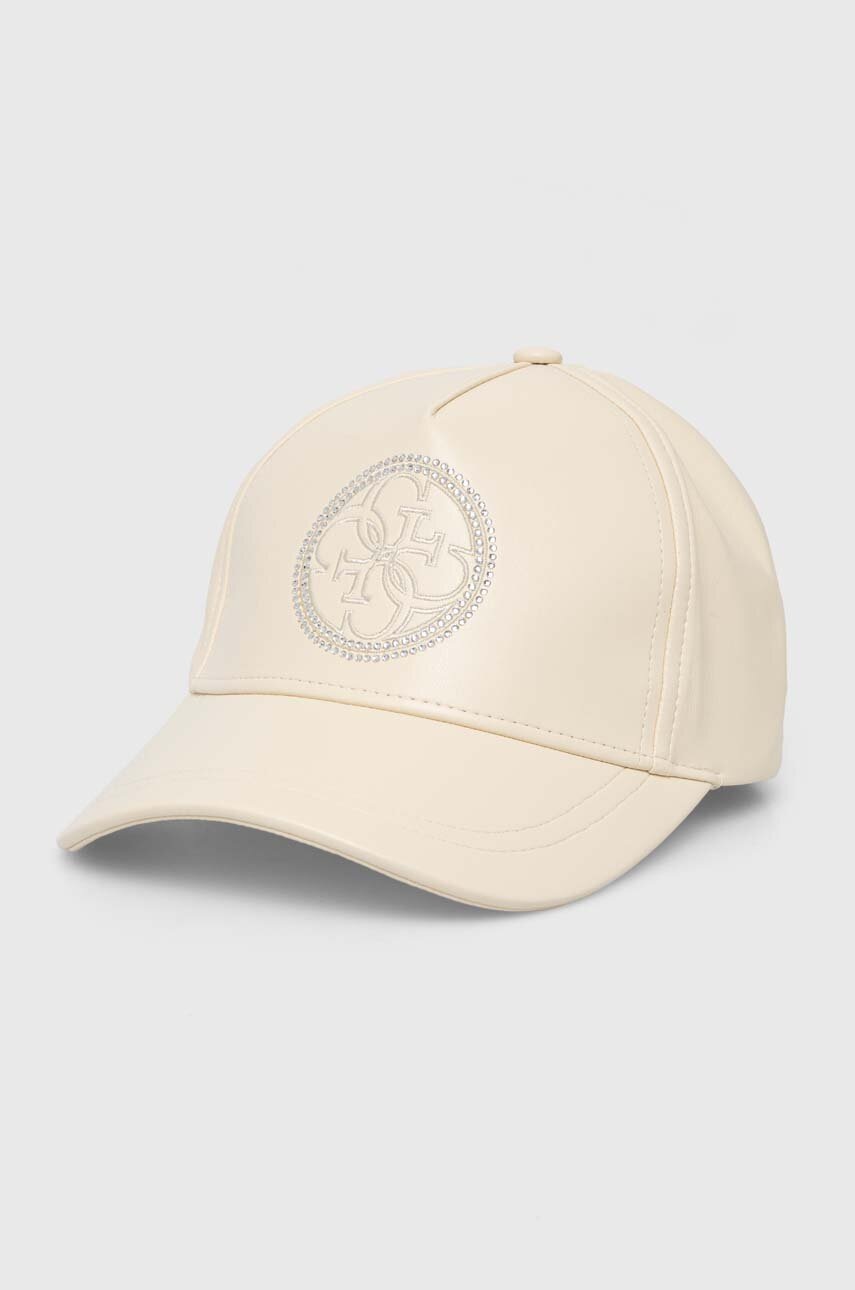

Шапка с козирка Guess EDITH в бежово с апликация W4YZ01 WF8Q0, Бежов