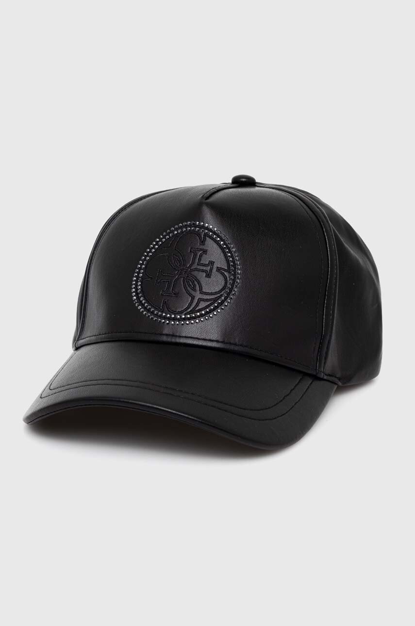 

Шапка с козирка Guess EDITH в черно с апликация W4YZ01 WF8Q0, Черен