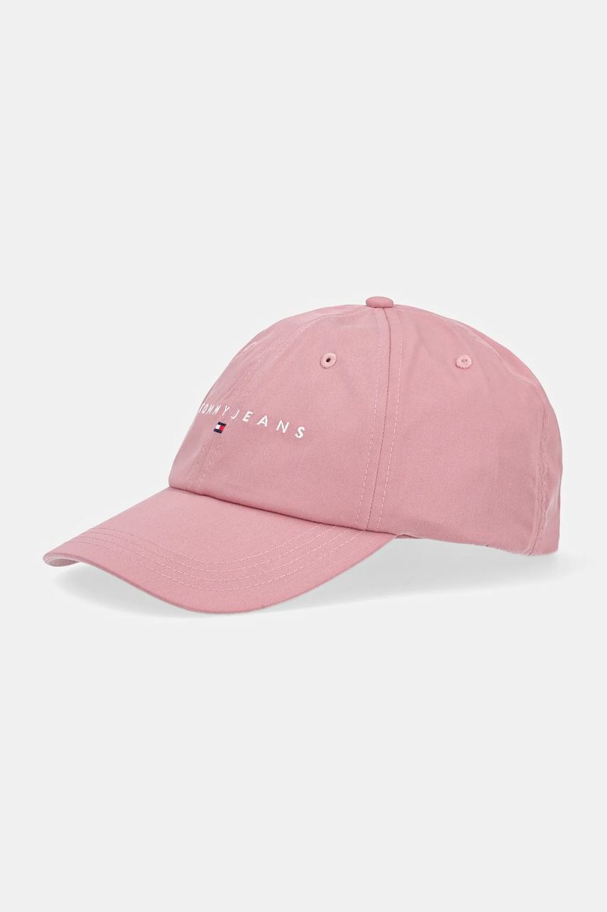 Levně Bavlněná baseballová čepice Tommy Jeans žlutá barva, s aplikací, AW0AW16868