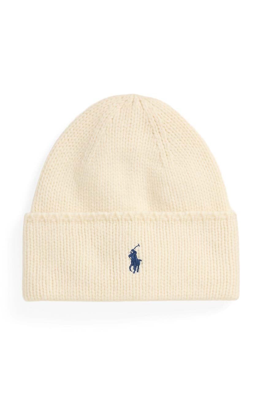 Levně Vlněná čepice Polo Ralph Lauren béžová barva, 455954355