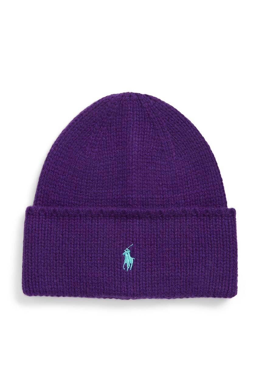 

Вълнена шапка Polo Ralph Lauren в лилаво от вълна 455954355, Виолетов