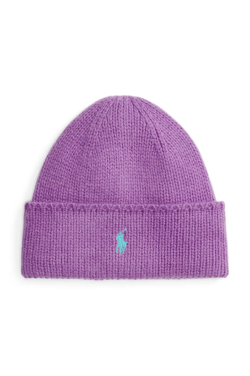 Levně Vlněná čepice Polo Ralph Lauren černá barva, vlněná, 455954355