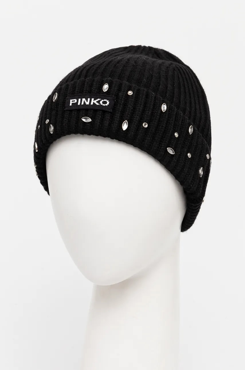 Шапка с примесью шерсти Pinko цвет чёрный 104326 A27A Шапка с примесью шерсти Pinko цвет чёрный 104326 A27A
