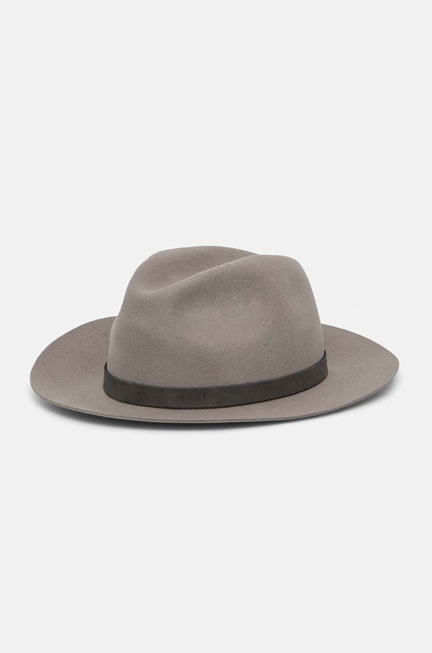 Levně Vlněný klobouk Emporio Armani šedá barva, vlněný, 637044 4F510