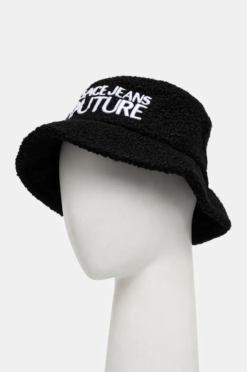 Шляпа с примесью шерсти Versace Jeans Couture цвет чёрный 77HAZK07 ZSB12 Шляпа с примесью шерсти Versace Jeans Couture цвет чёрный 77HAZK07 ZSB12