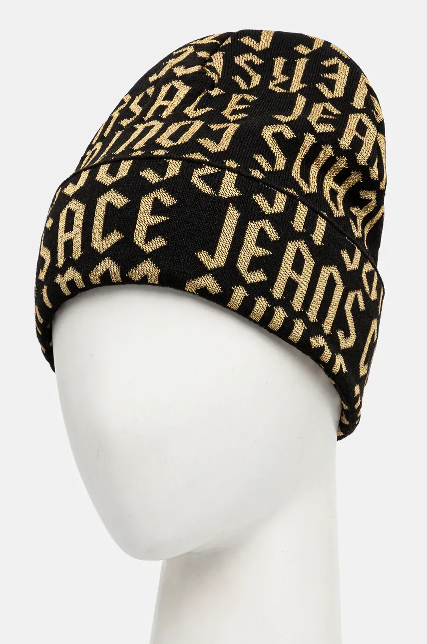 Шапка Versace Jeans Couture цвет чёрный из толстого трикотажа 77HAZK54 ZG293 Шапка Versace Jeans Couture цвет чёрный из толстого трикотажа 77HAZK54 ZG293
