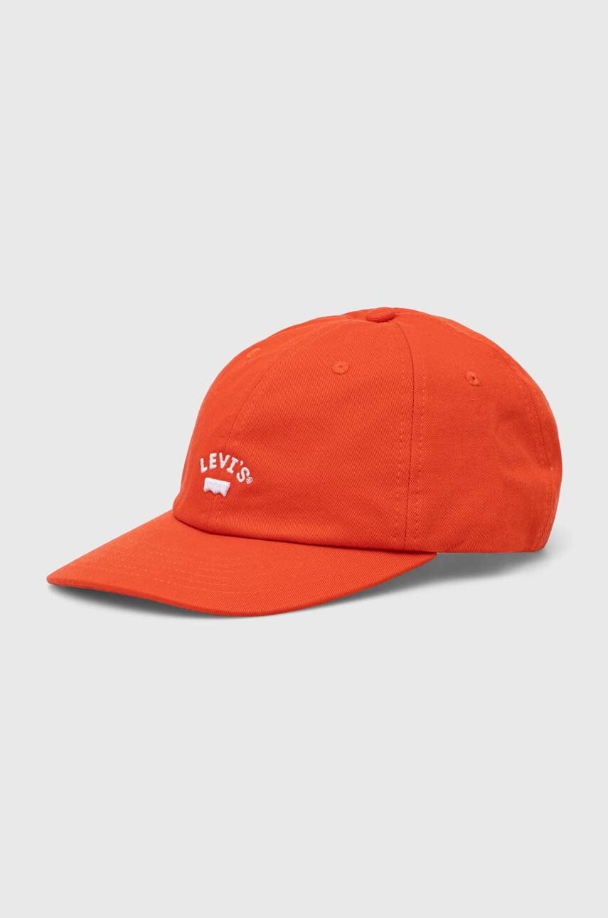 Levi's șapcă de baseball din bumbac culoarea rosu, cu imprimeu, 000AG-0001 Levi's șapcă de baseball din bumbac culoarea rosu, cu imprimeu, 000AG-0001