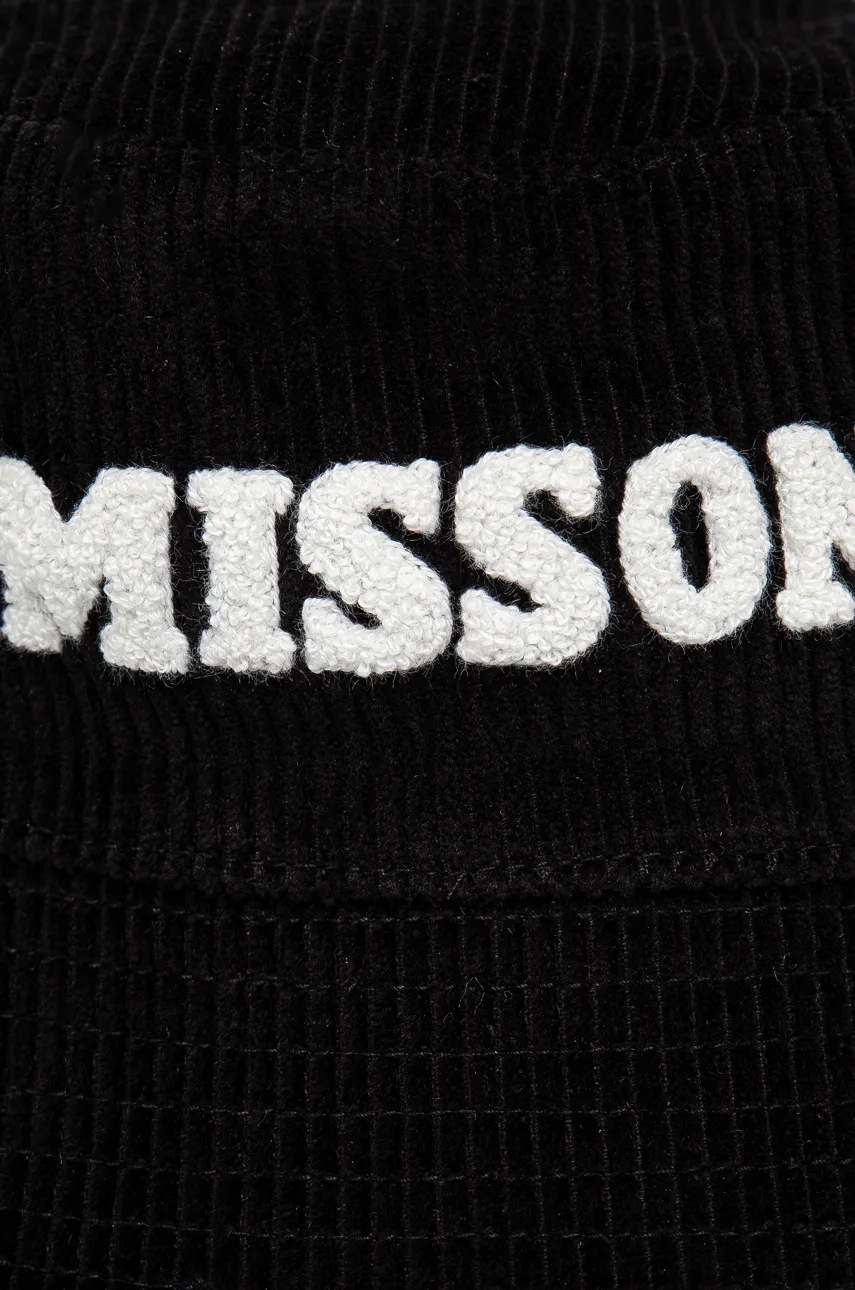 Вельветовая шляпа Missoni цвет чёрный хлопковый CH00COD9811 Вельветовая шляпа Missoni цвет чёрный хлопковый CH00COD9811