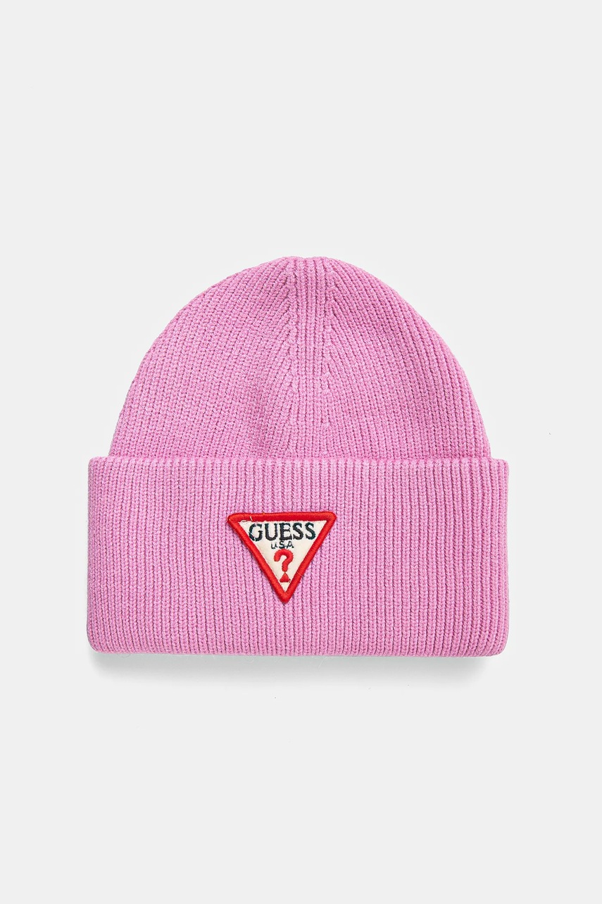 

Шапка Guess в розово от плътен трикотаж AW5234 VIS01, Розов