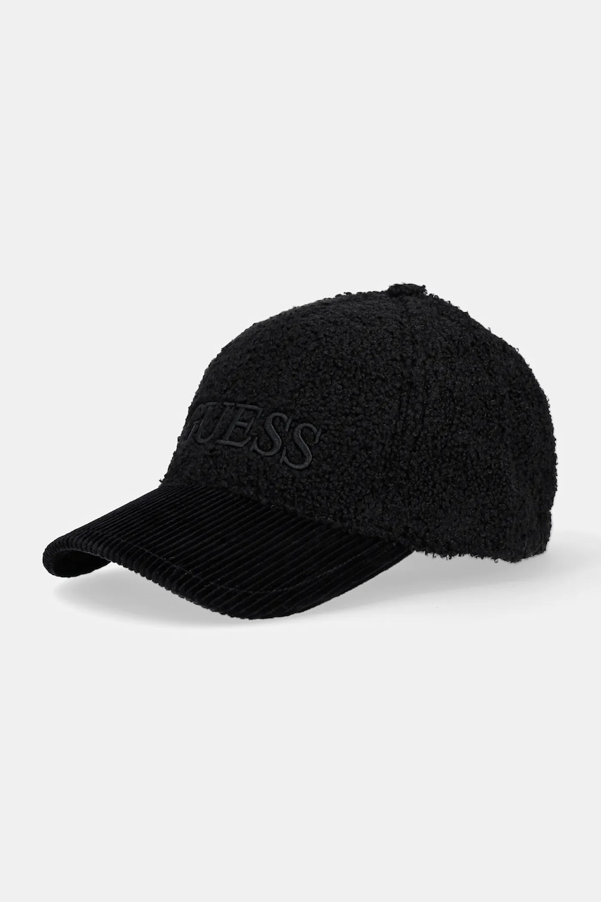 Levně Kšiltovka Guess černá barva, hladká, AW5183 POL01