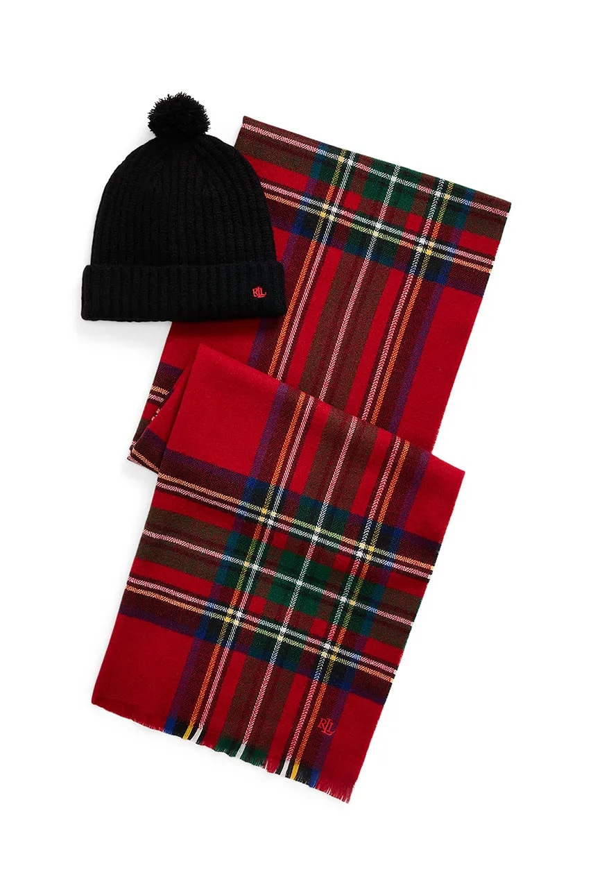 Levně Čepice a šála Lauren Ralph Lauren 454960062