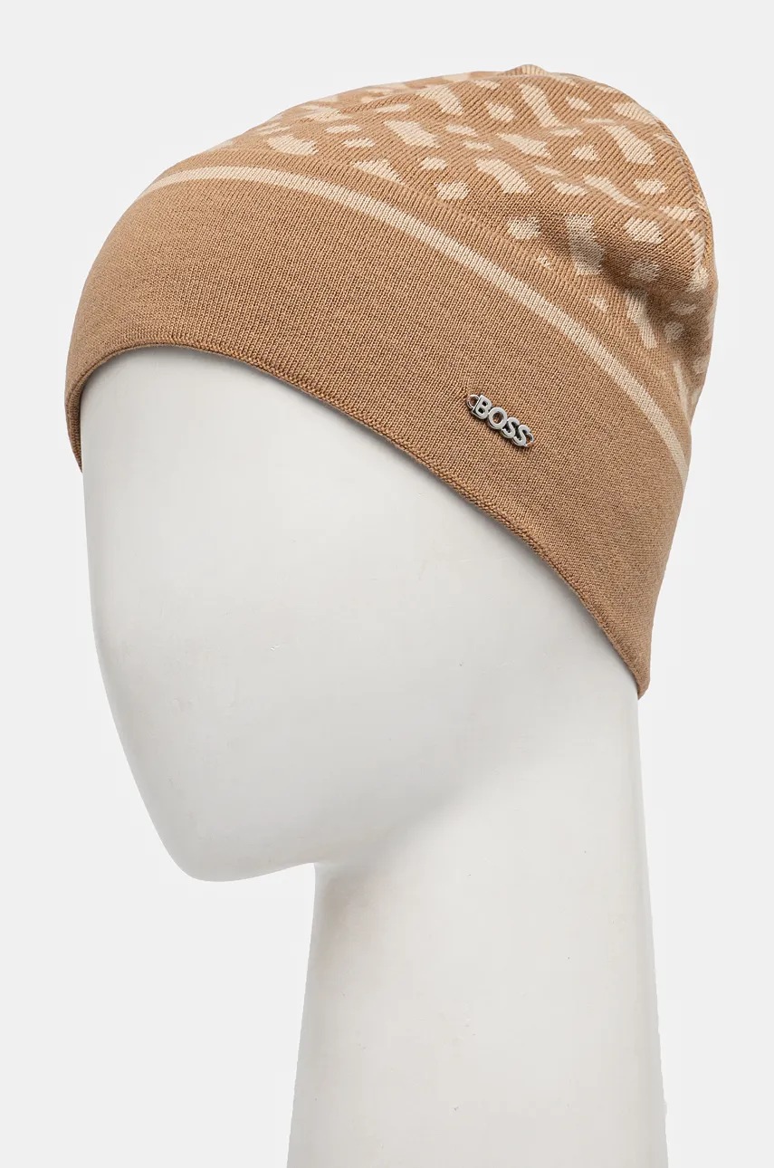 Шапка BOSS цвет бежевый  50524295 Шапка BOSS цвет бежевый  50524295