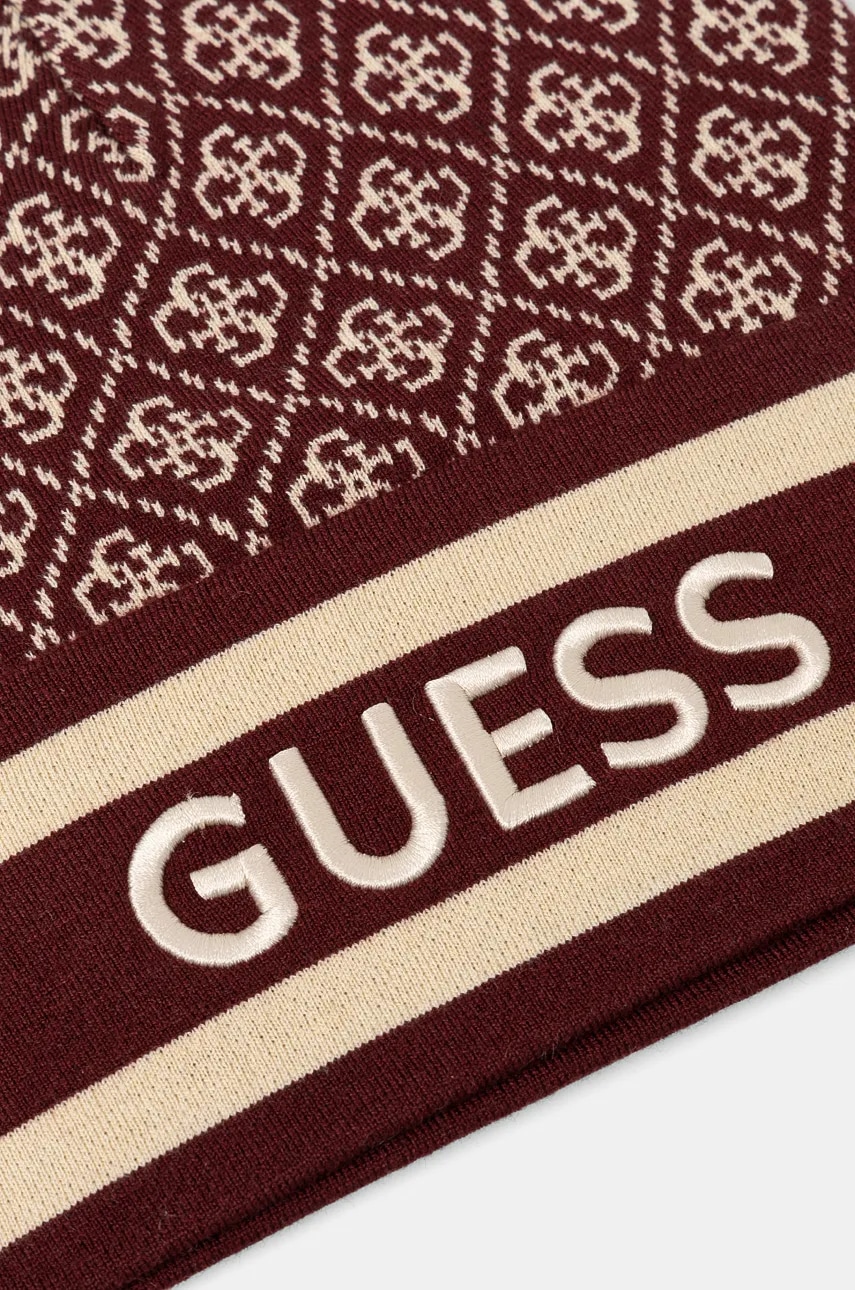 Шапка Guess SEVYN цвет бордовый W4BZ21 Z3JD2 Шапка Guess SEVYN цвет бордовый W4BZ21 Z3JD2