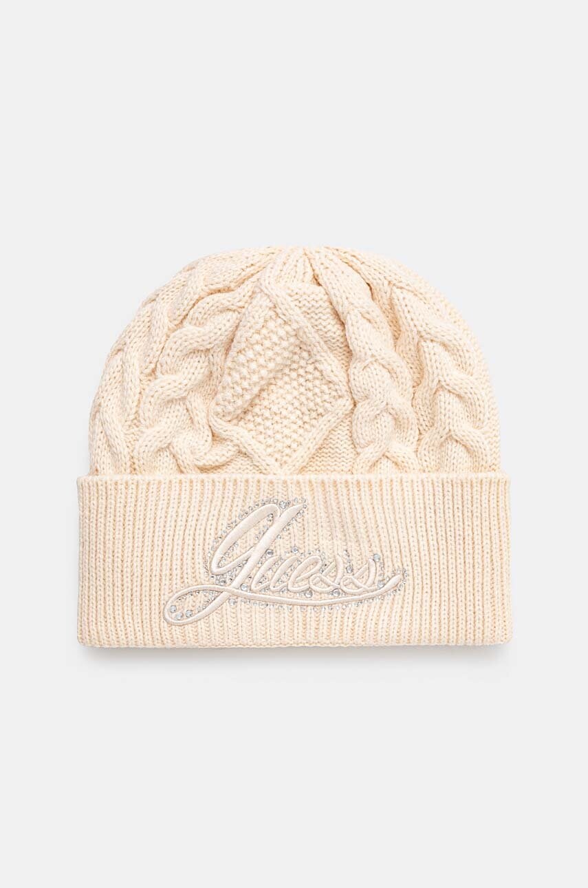 Levně Čepice Guess ROSELYN béžová barva, W4BZ24 Z3362