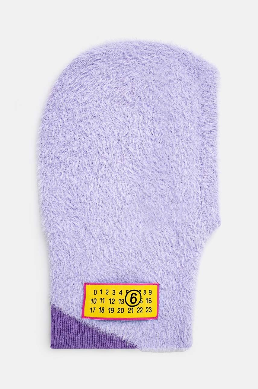 Μπαλακλάβα λαιμού MM6 Maison Margiela χρώμα: μοβ, S62TC0042.M13073 φωτογραφία