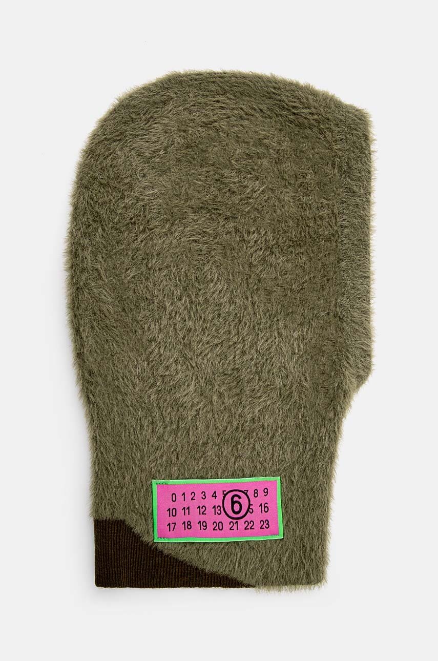 Μπαλακλάβα λαιμού MM6 Maison Margiela χρώμα: πράσινο, S62TC0042.M13073 φωτογραφία