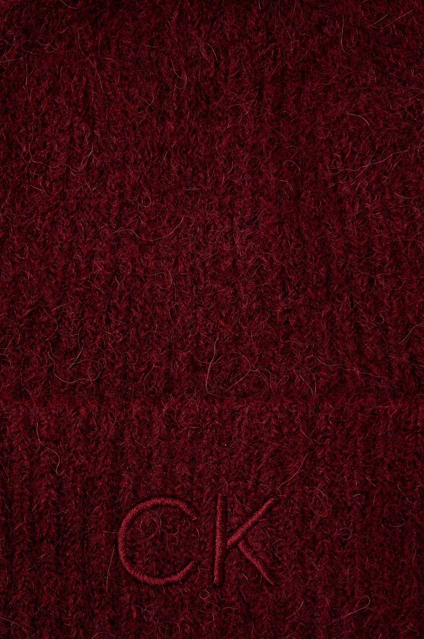 Calvin Klein gyapjú sapka bordó, gyapjú, K60K612586 termék 2. képe