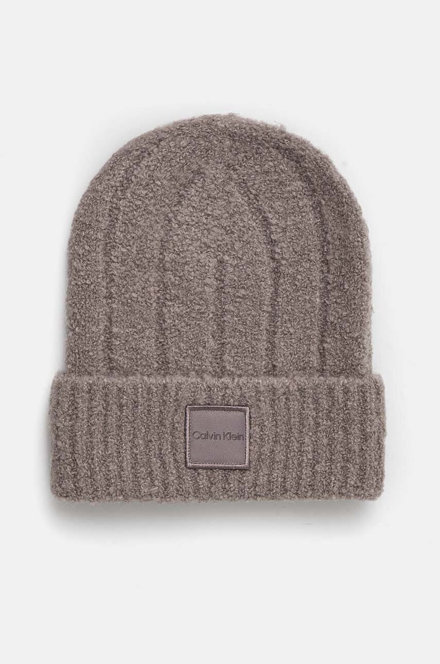 Calvin Klein sapka gyapjú keverékből szürke, K60K612596 akciós termékkép 1