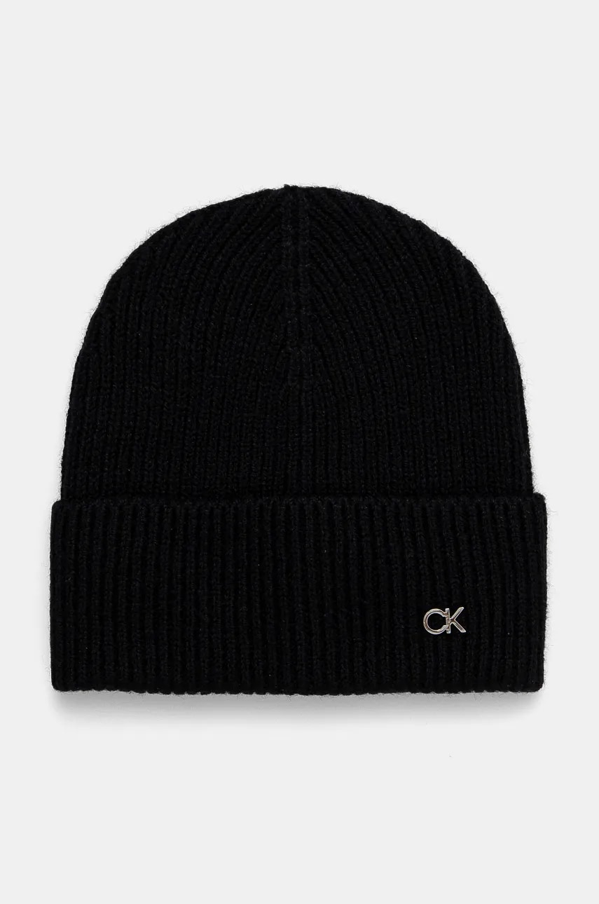 Шапка и шерстяная повязка на голову Calvin Klein цвет чёрный K60K612622 Шапка и шерстяная повязка на голову Calvin Klein цвет чёрный K60K612622