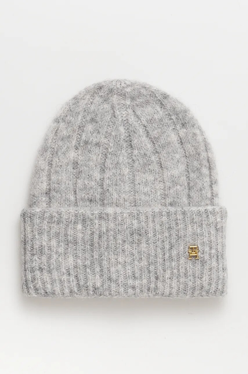 

Шапка Tommy Hilfiger в сиво AW0AW16630, Сив