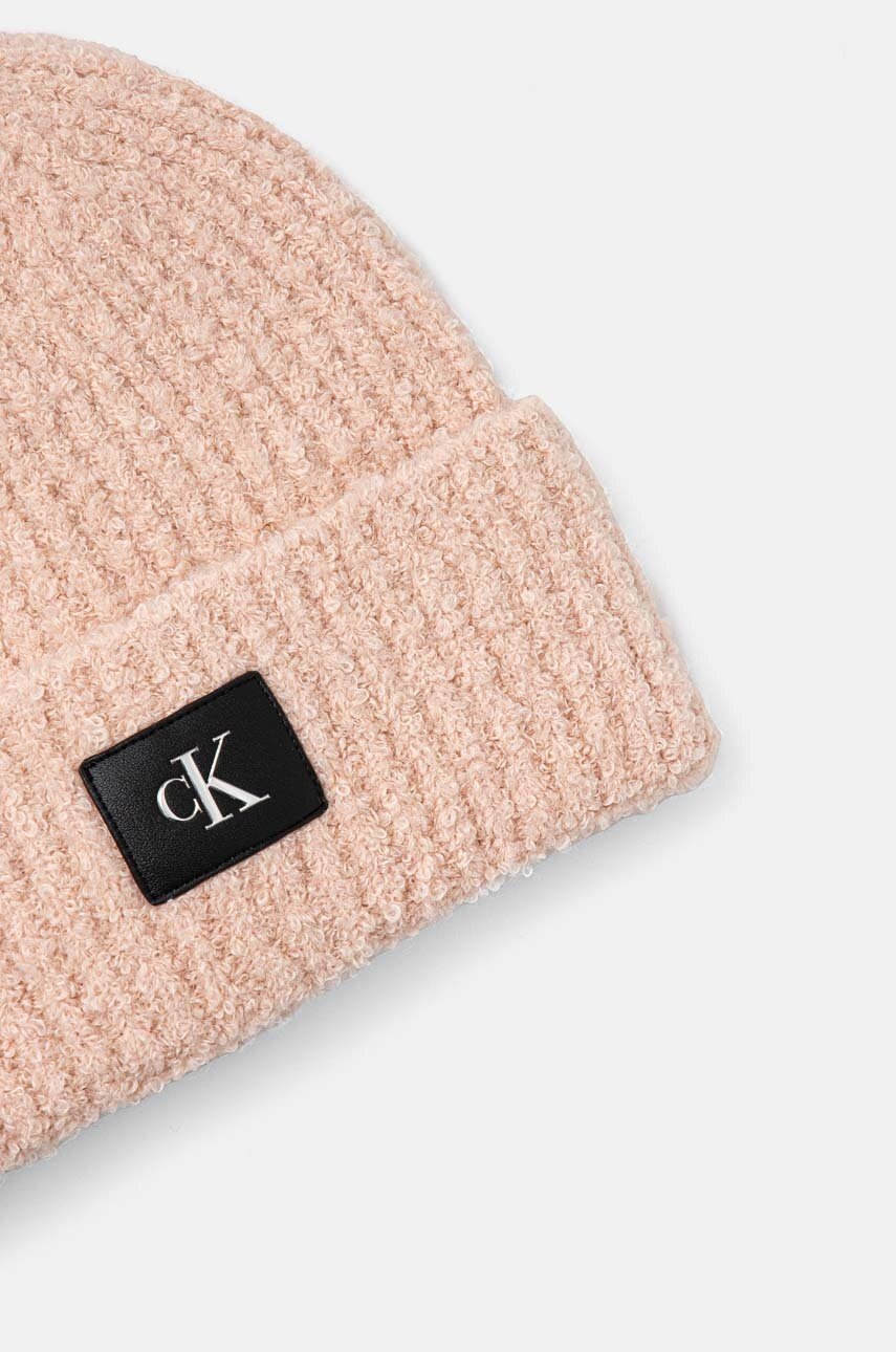 Calvin Klein Jeans gyapjú sapka rózsaszín, K60K612652 termék 2. képe