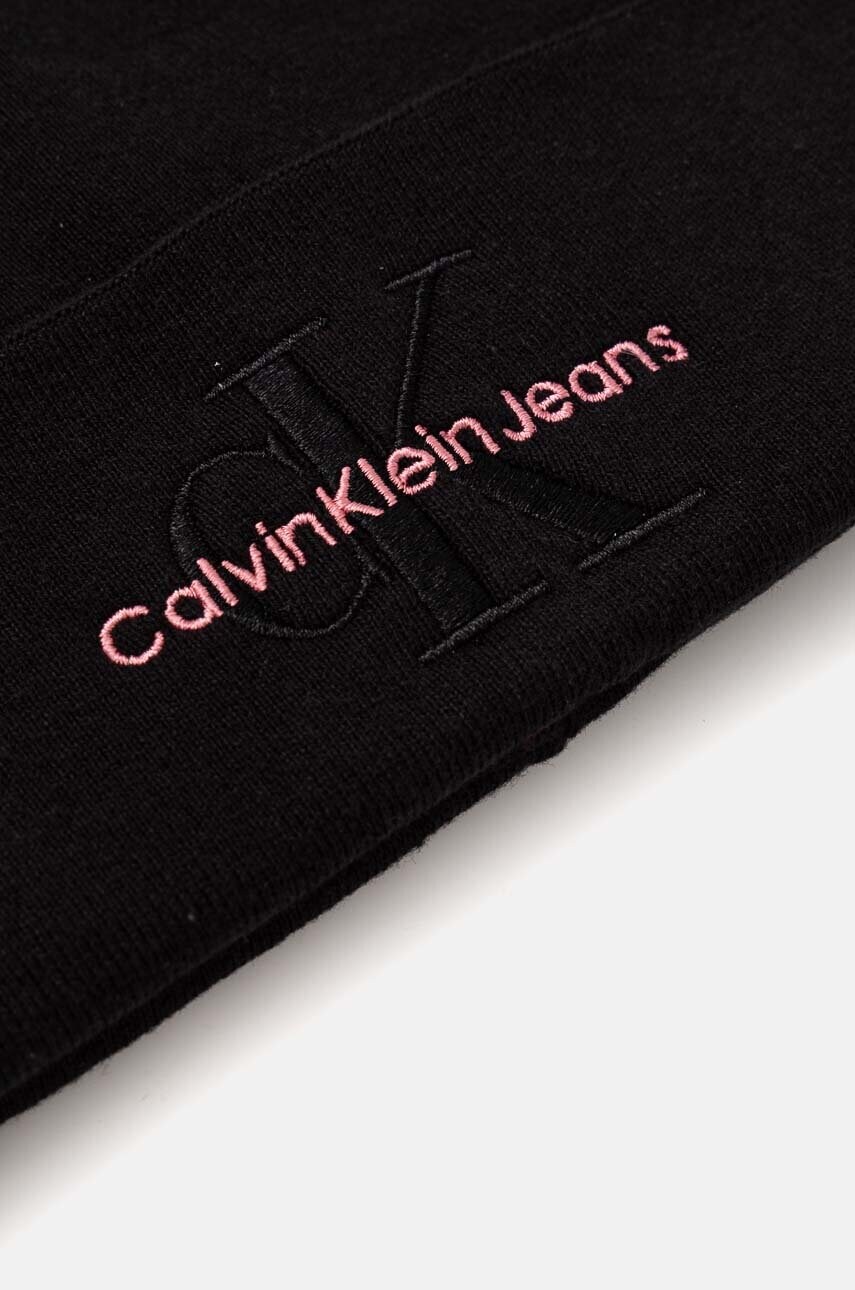 Calvin Klein Jeans pamut sapka vékony, fekete, pamut, K60K612668 termék 2. képe
