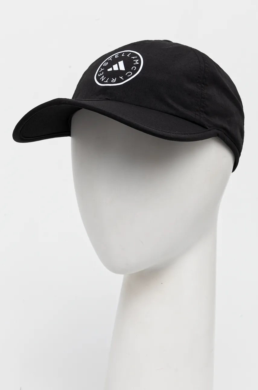 adidas by Stella McCartney sapca culoarea negru, cu imprimeu, IX6608