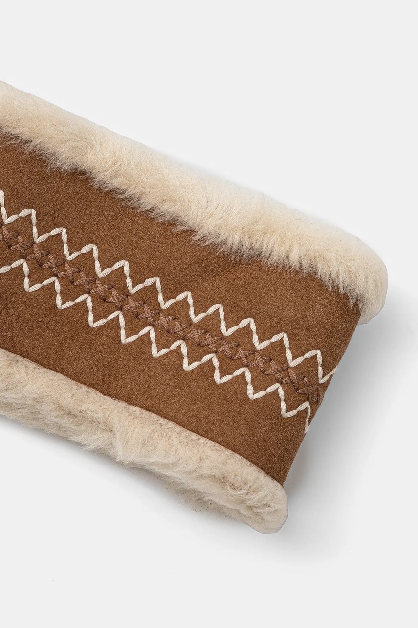 Кожаная повязка на голову UGG цвет коричневый 100909 Кожаная повязка на голову UGG цвет коричневый 100909