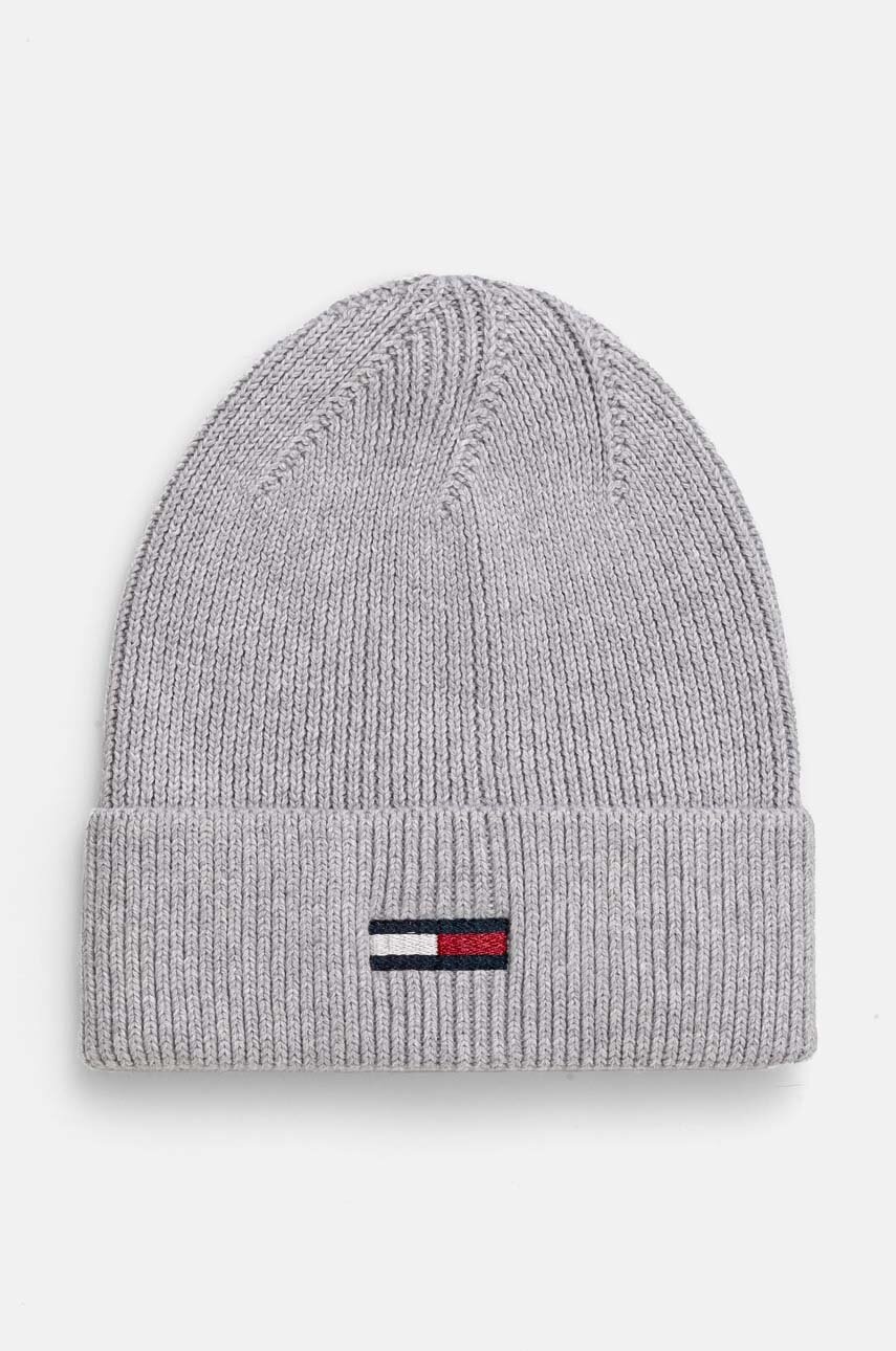 

Шапка Tommy Jeans в сиво от памук AW0AW16777, Сив