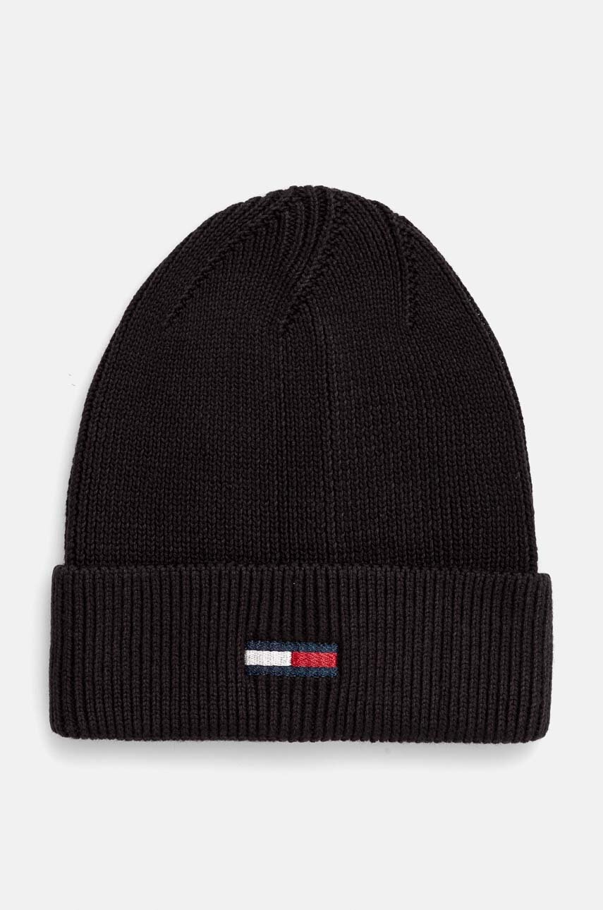 

Шапка Tommy Jeans в черно от памук AW0AW16777, Черен