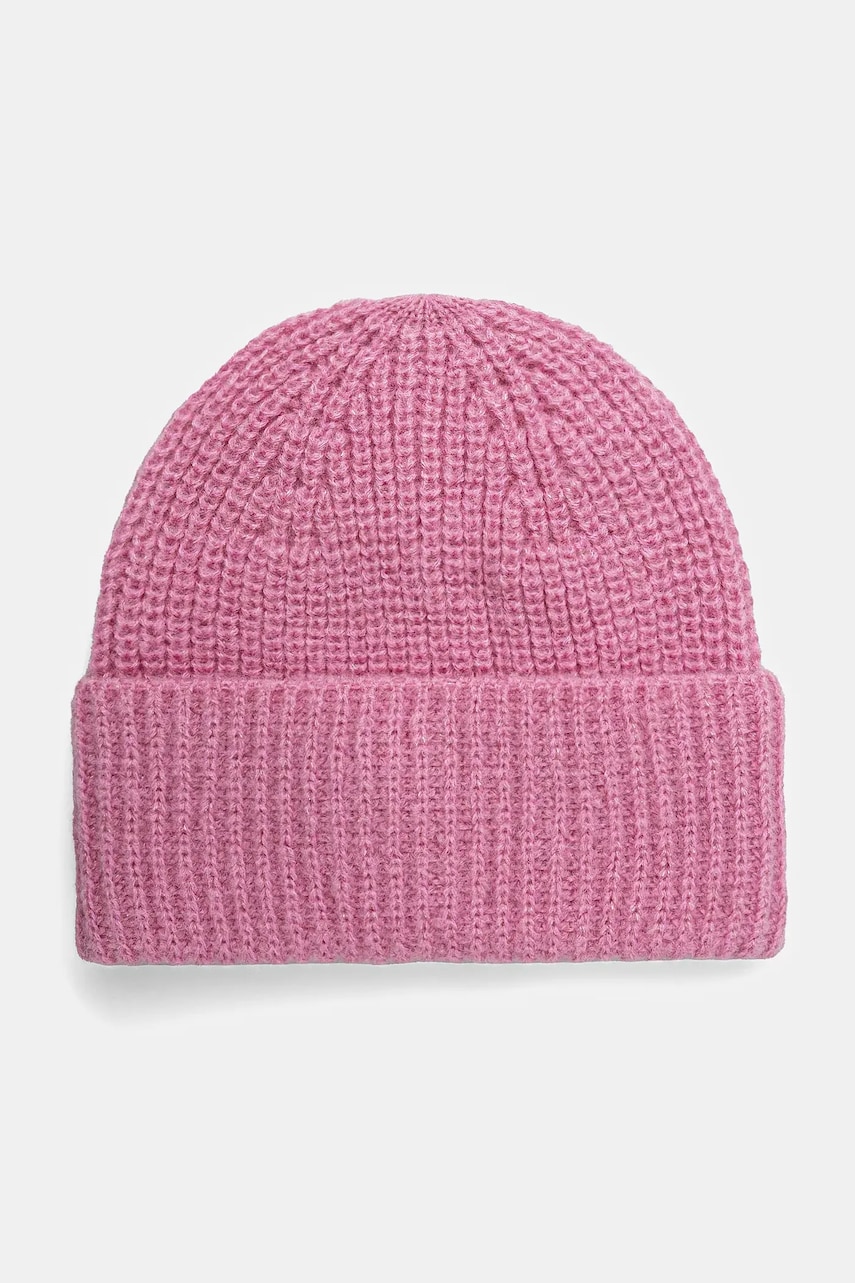 Morgan caciula din amestec de lana 5MBALA culoarea roz, din tricot gros, 5MBALA Morgan caciula din amestec de lana 5MBALA culoarea roz, din tricot gros, 5MBALA
