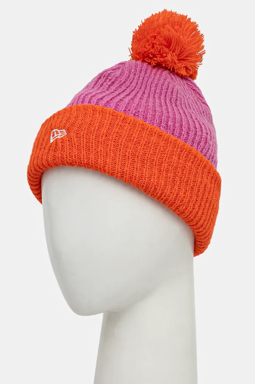 Шапка с примесью шерсти New Era цвет розовый из толстого трикотажа 60565273 Шапка с примесью шерсти New Era цвет розовый из толстого трикотажа 60565273