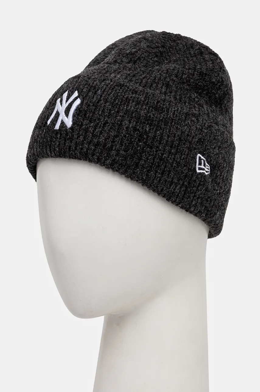 Шапка с примесью шерсти New Era NEW YORK YANKEES цвет серый 60565262 Шапка с примесью шерсти New Era NEW YORK YANKEES цвет серый 60565262