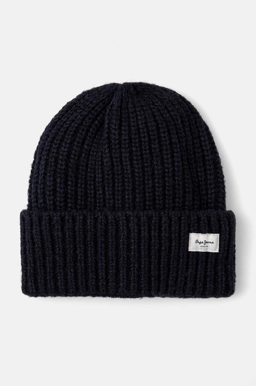 Pepe Jeans caciula WENEBA HAT culoarea albastru marin, din tricot gros, PL040355