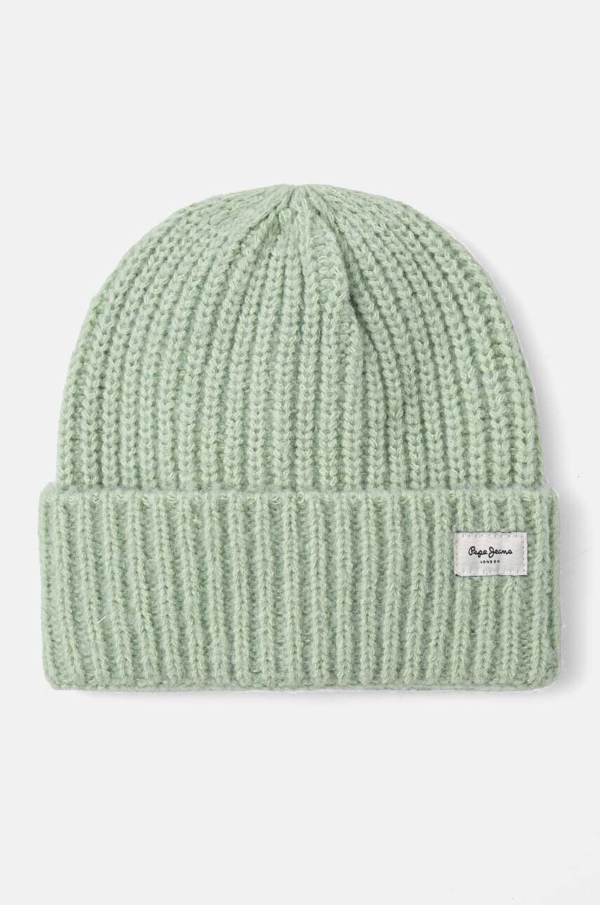 Pepe Jeans caciula WENEBA HAT culoarea verde, din tricot gros, PL040355