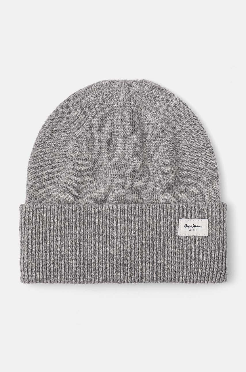 Pepe Jeans caciula din amestec de lana YELA HAT culoarea gri, din tesatura neteda, PL040360