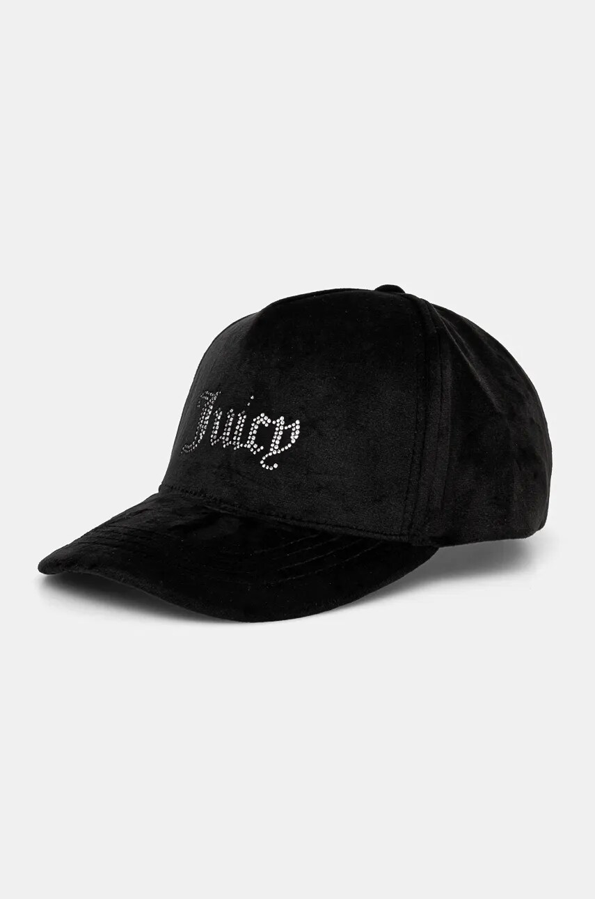 Juicy Couture sapca VERONICA CAP culoarea negru, cu imprimeu, JCAWH224702