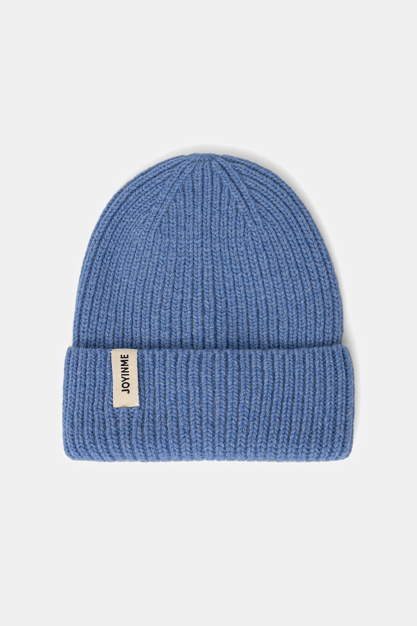 JOYINME căciulă de lână Warm Thoughts culoarea bleumarin, de lână, din tricot gros, Warm Thoughts